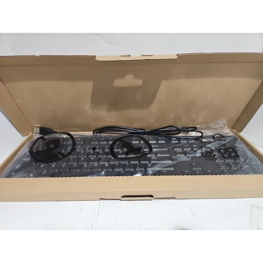 Dell KB212-B USB Wired 104-Key Keyboard 1HF2Y DJ454 DJ458 with Mouse MS116
